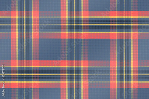 Pastel textile tartan fabric, latin vector plaid check. Patterned background seamless pattern texture in pastel and blue colors.