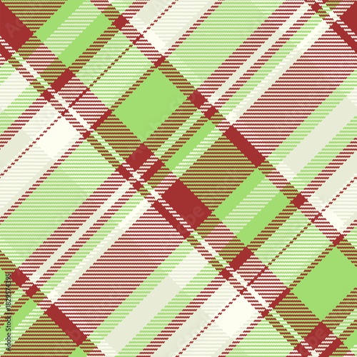 Creative plaid textile pattern, eps texture fabric tartan. Countryside background check vector seamless in light and red colors.