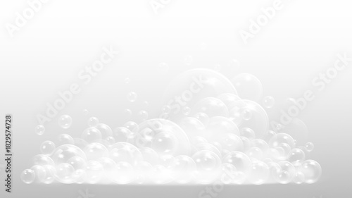 Obraz na płótnie Soap bubbles foam for hygiene concept