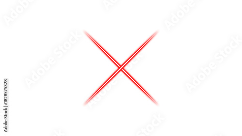 Foto A Simple Red X Symbol Isolated on White Background , transparent background