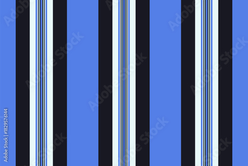 Creativity fabric lines seamless, coat background vertical textile. Vtaly pattern vector texture stripe in black and blue colors.