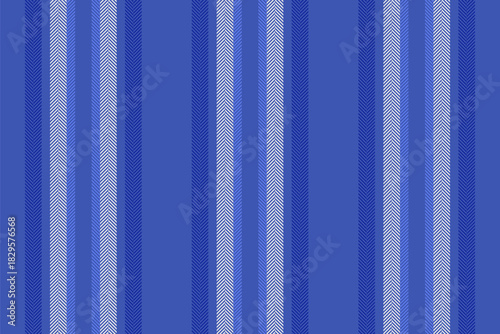 Nnvitation stripe pattern vector, grand background texture textile. Fantasy vertical fabric lines seamless in blue and sterling silver colors.