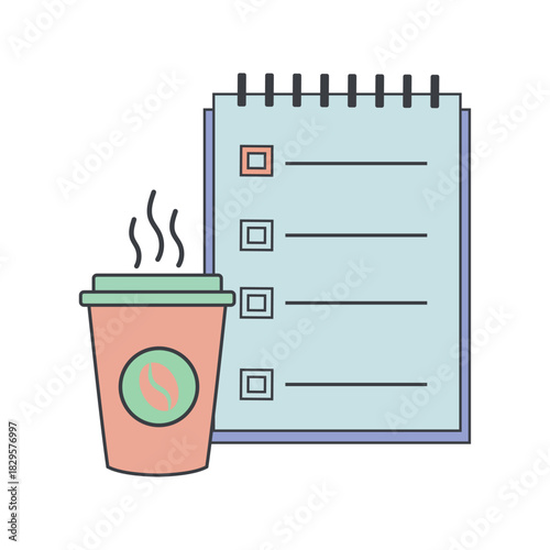 Coffee and To Do List on Notepad Concept for Planning and Productivity