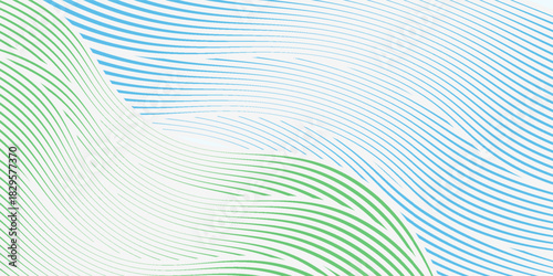 Light Blue, Green vector template with bent lines. Creative illustration in halftone arched style with gradient. A completely new template for your business design.