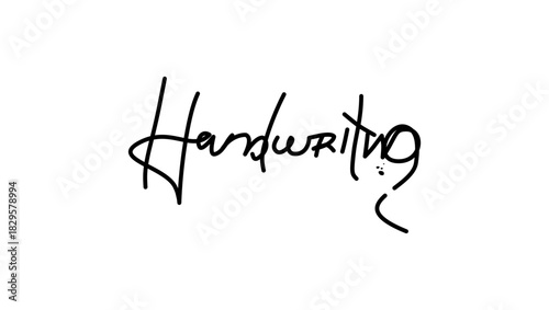 handwriting symbol, black isolated silhouette