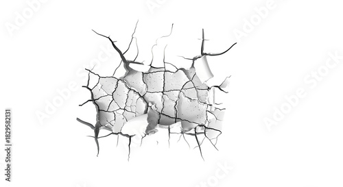 Foto Cracked texture in black and white
