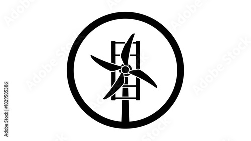 Icon representing a vertical axis wind turbine