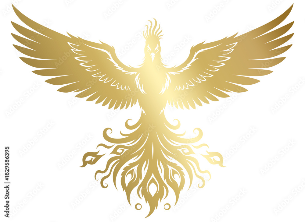 Obraz premium phoenix, mythology, symbol, firebird, duality, black, white, contrast, light, darkness, destruction, life, legend, myth, abstract, art, design, wallpaper, background, fantasy, bird, creature, heaven, 