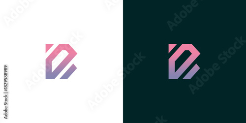 Elegant and Modern Letter D Logo Design with Gradient Effect