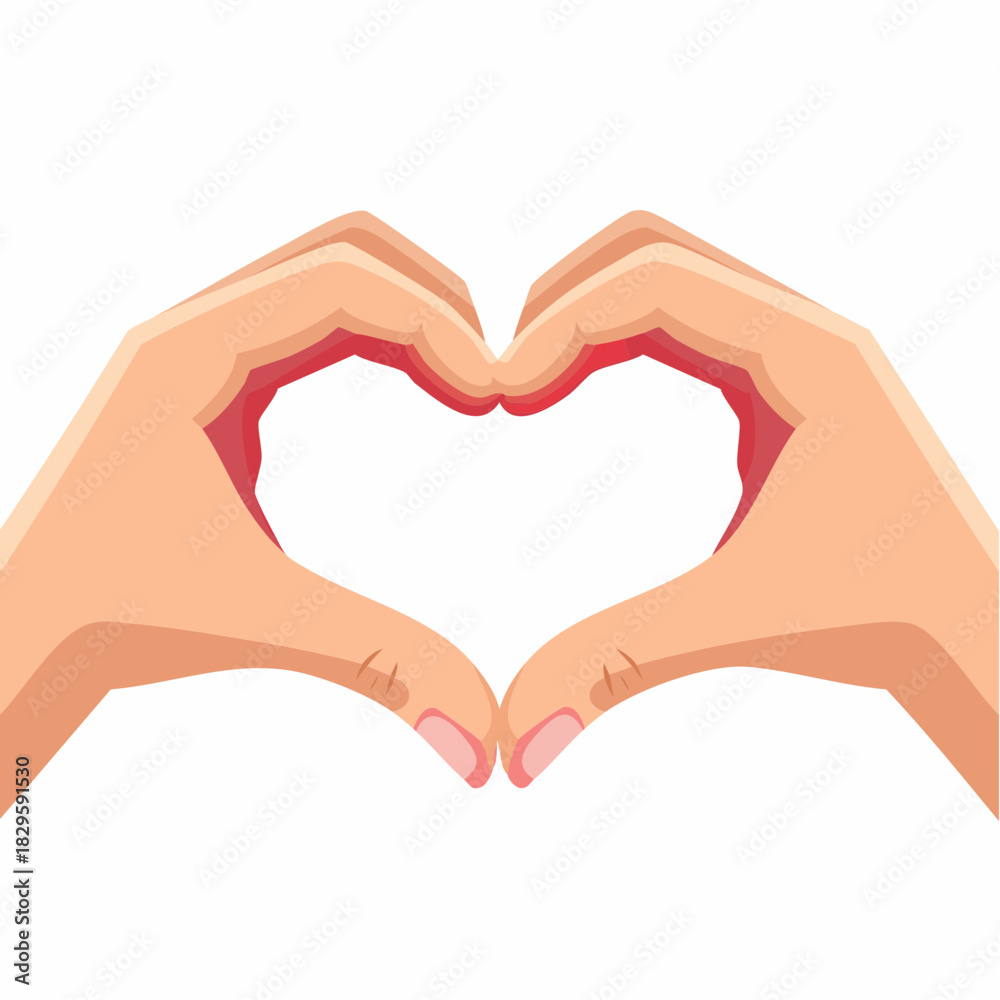 Fototapeta premium Hands forming a heart shape symbolizing love, care, and compassion.