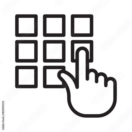 Pin code icon in vector illustration