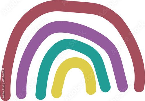 rainbow. colorful curve line. abstract objects