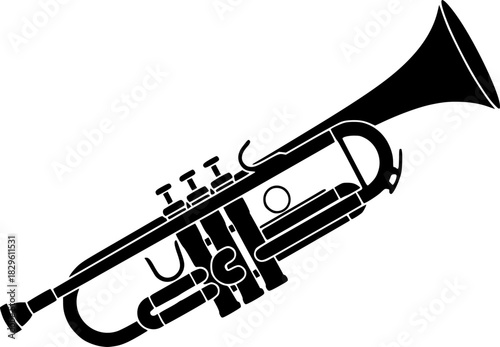 Black trumpet silhouette