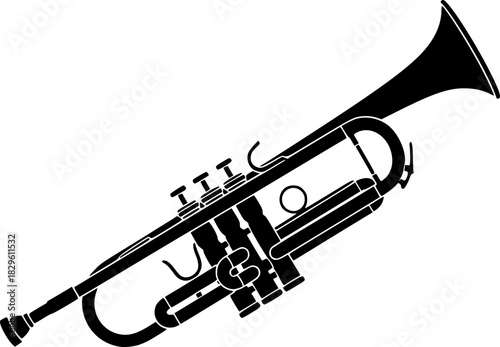 Black trumpet silhouette