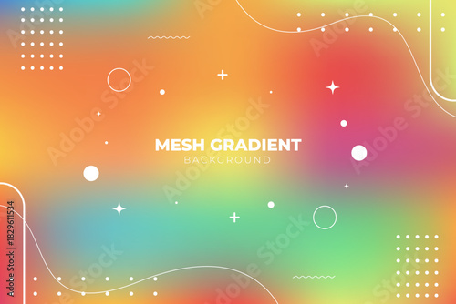 Vibrant mesh gradient background for modern designs offers dynamic visual appeal and adds energy to any project