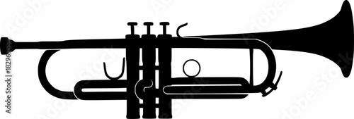 Black trumpet silhouette