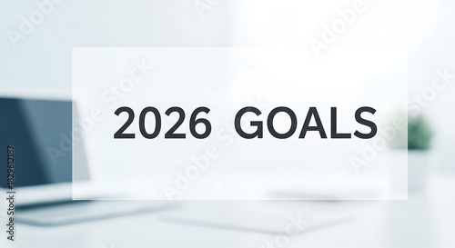 Setting Future Success: 2026 Goals Displayed on a Modern Workplace Desk