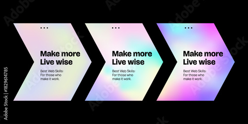 Pearlescent gradient panels set