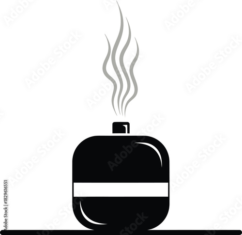 Aromatherapy diffuser black and white vector illustration graphic design eps silhouette