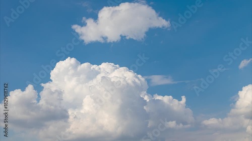 Beautiful sky timelapse scenery of Wuhan in summer