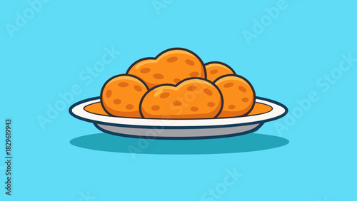 Peanut Brittle Pieces Served on a White Plate