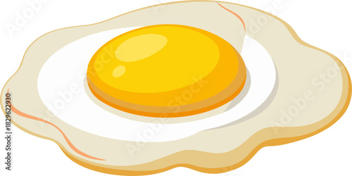 High-Quality Vector Fried Egg Illustration. Perfect for food branding, digital menus, or breakfast posters. Ready-to-use high-resolution illustration.