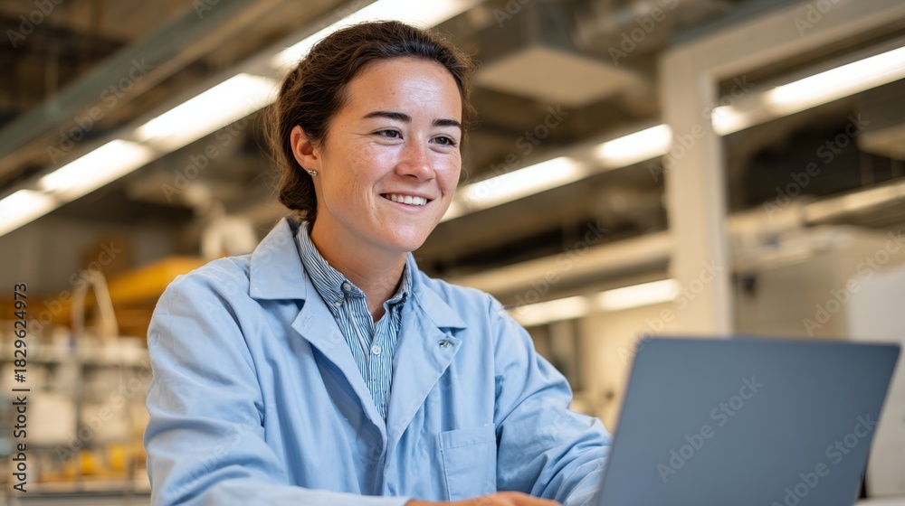 Fototapeta premium Woman scientist at work in a lab.