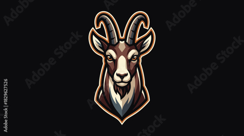 Vector Illustration of a Roaring Cheetah Head in Orange and Yellow on a Black Background