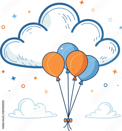 Up in the Clouds A Whimsical Flight of Balloons