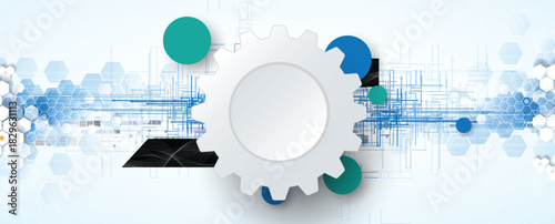 Cloud technology background and network science concept