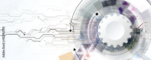 Cloud technology background and network science concept
