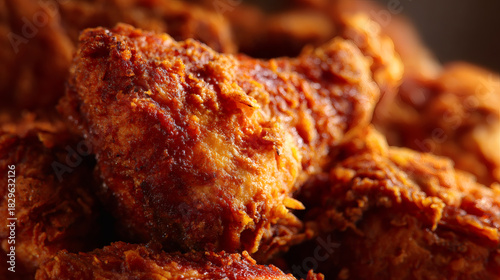 Crispy golden fried chicken pieces with delicious appearance