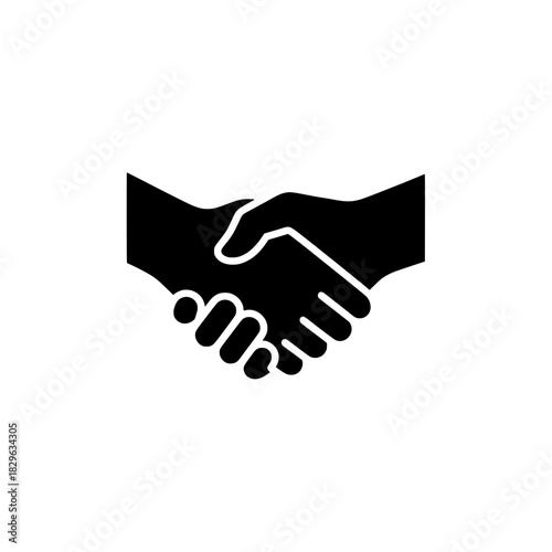 Business Handshake Icon - Partnership and Agreement
