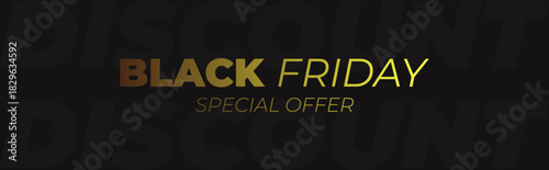 black friday special offer dark gold banner