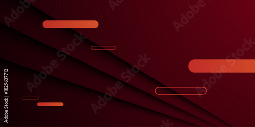 Abstract dark red background with papercut shadow pattern style design. Futuristic banner element concept.