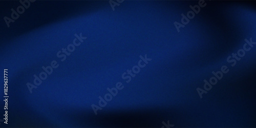 Dark Blue Gradient Abstract Background. Blurred Gradient with grain noise texture effect, elegant and futuristic good for wallpaper, copy space