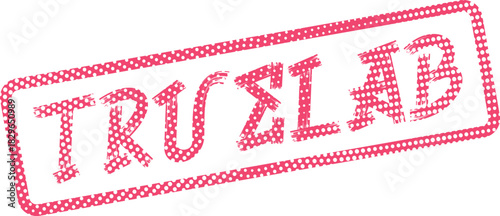 Textured red TRUSLAB stamp illustration signifying laboratory quality and scientific reliability