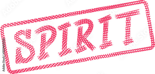 Inspiring Spirit Essence Halftone Stamp Symbolizing Team Unity and Collective Vitality