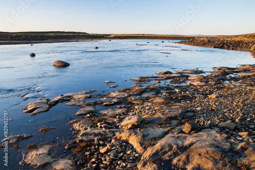 evening mood at the sea in west iceland
