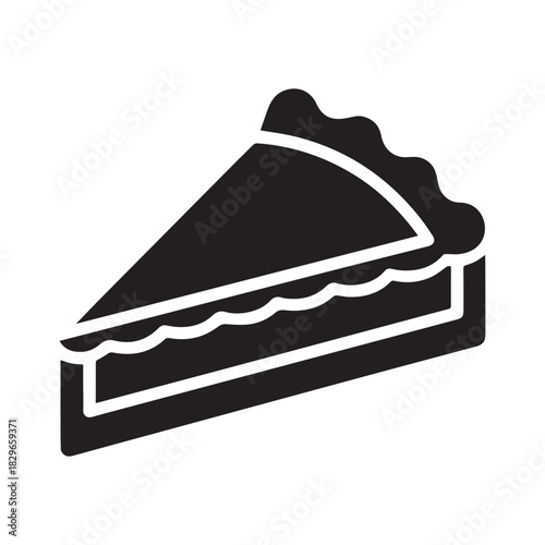 Quiche Slice Icon Vector Illustration