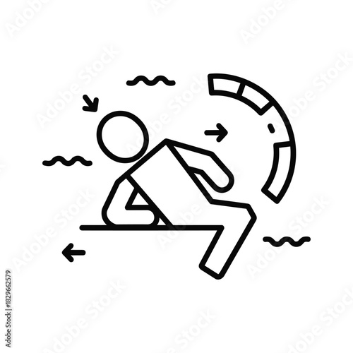 Person sitting on the edge of a cliff contemplating suicide isolated on