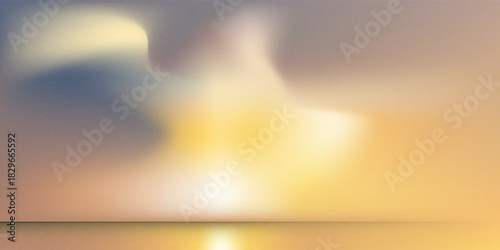 Sunset, Sky clouds over sea in the Evening with Orange Dusk sky background.