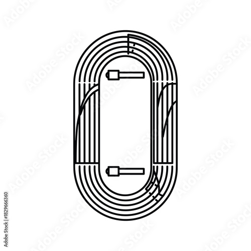 Inflatable boat outline isolated on for summer water activity