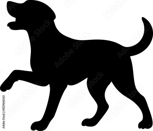 Dog black silhouette clipart design illustration isolated on background 