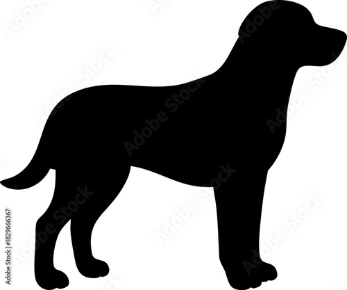 Dog black silhouette clipart design illustration isolated on background 