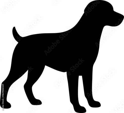 Dog black silhouette clipart design illustration isolated on background 