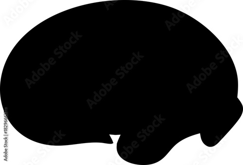Dog black silhouette clipart design illustration isolated on background 