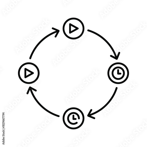 Complex data processing workflow with multiple input streams, sequential stages, and operational output