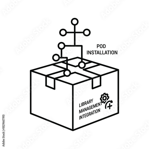 Outline icon of a digital file showing application configuration and metadata settings, isolated on white background