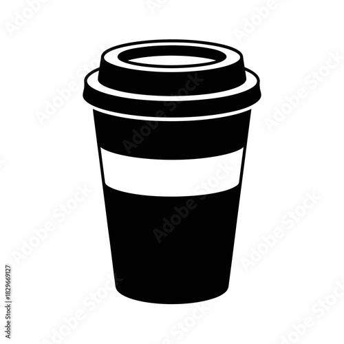 Silhouette of a disposable coffee cup